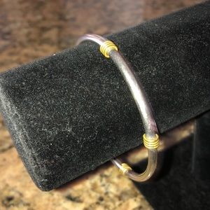 Cool silver and gold bangle